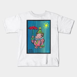 Umbrella Clown Ape 011 Kids T-Shirt